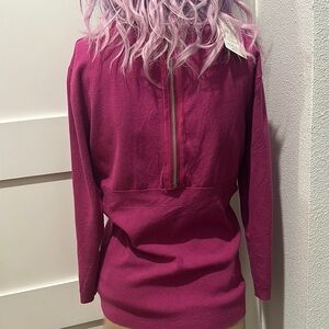 Chic Magenta Turtleneck Sweater